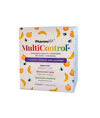 Multiwitamina (Multicontrol) Dla Dzieci i Młodzieży Bezglutenowa 30 Saszetek