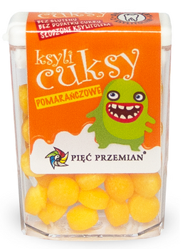 Cukierki z Ksylitolu Ksylicuksy o Smaku Pomarańczowym Bezglutenowe (12 szt x 13 g)