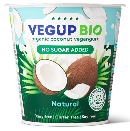 Produkt Kokosowy Naturalny Bez Dodatku Cukrów Bezglutenowy Vegangurt BIO (4 szt x 140 g)