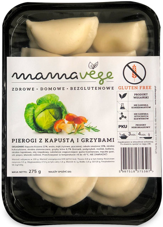 Pierogi z Kapustą i grzybami Bezglutenowe 275 g