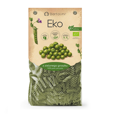 Makaron Proteinowy (Z Groszku Zielonego) Świderki BIO (3 szt x 250 g)