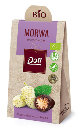 Morwa Biała W Czekoladzie Deserowej Bezglutenowa Bio (3 szt x 50 g)