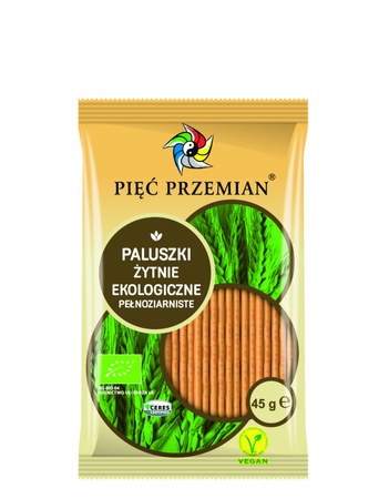 Paluszki Żytnie Pełnoziarniste Bio (10 szt x 45 g)