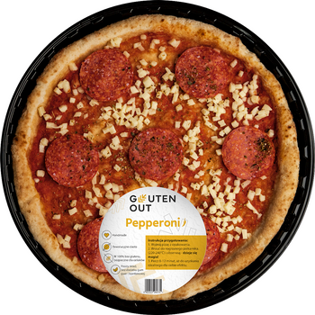 Pizza z Serem Mozzarella i Kiełbasą Pepperoni Bezglutenowa 330 g