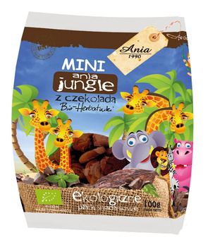 Ciastka z Czekoladą Mini Jungle BIO (5 szt x 100 g)