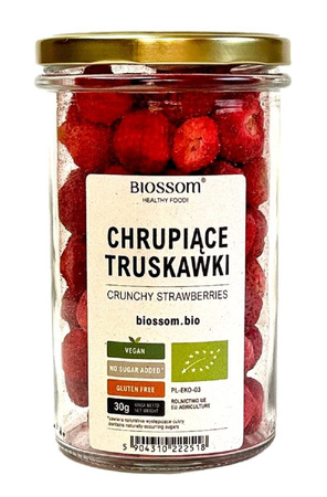 Truskawki Liofilizowane Chrupiące Bezglutenowe Bio 30 g