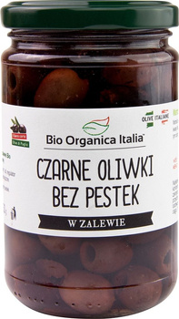 Oliwki Czarne Bez Pestek w Zalewie BIO 280 g (160 g) (Słoik)