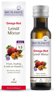 Omega Red - Mieszanka z Olejem Lnianym (Rokitnik, Mango, Acerola, Truskawka) BIO 100 ml