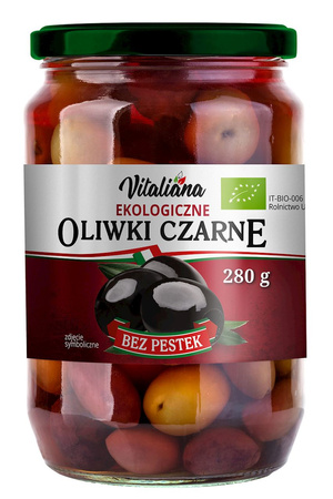 Oliwki Czarne Bez Pestek w Zalewie BIO 280 g