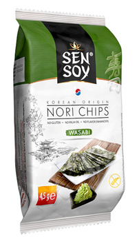 Chipsy Nori Wasabi Bezglutenowe 4, (9 szt x 5 g)