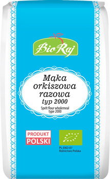 Mąka Orkiszowa Razowa Typ 2000 BIO (Polska) (3 szt x 1 kg)