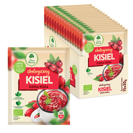 Kisiel Instant Dzika Róża Bezglutenowy Bio (6 szt x 30 g)