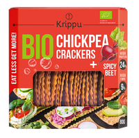 Krakersy Proteinowe z Ciecierzycy Pikantne z Burakiem BIO (4 szt x 80 g)