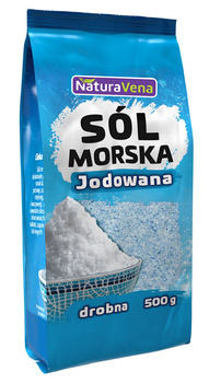 Sól Morska Drobno Mielona Jodowana (7 szt x 500 g)