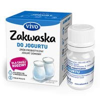 Żywe Kultury Bakterii Do Jogurtu "Zakwaska" Bezglutenowe  (2 Fiolki) (2 szt x 1 g)