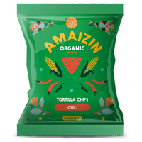 Chipsy Tortilla Kukurydziane Chili Bezglutenowe BIO (4 szt x 75 g)