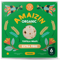 Tortilla Wraps z Otrębami (Źródło Błonnika Pokarmowego) BIO (6 Szt.) (2 szt x 240 g)