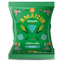 Chipsy Tortilla Kukurydziane Paprykowe Bezglutenowe BIO (4 szt x 75 g)