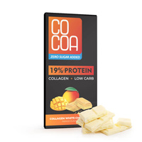Czekolada Biała Proteinowa Mango z Kolagenem Bez Dodatku Cukrów (2 szt x 65 g)
