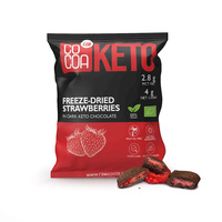 Truskawki w Czekoladzie Ciemnej Bez Dodatku Cukrów Keto BIO (2 szt x 40 g)