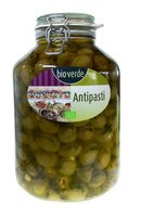 Oliwki Zielone Nadziewane Migdałami z Ziołami w Oleju BIO 4,75 kg (Słoik) - Bio