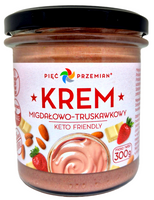 Krem Migdałowo - Czekoladowo - Truskawkowy Bez Dodatku Cukrów Bezglutenowy Keto 300 g