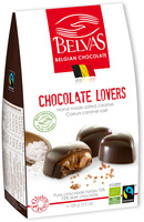 Czekoladki Belgijskie Serca z Karmelem i Solą Morską Fair Trade Bezglutenowe BIO (2 szt x 100 g)