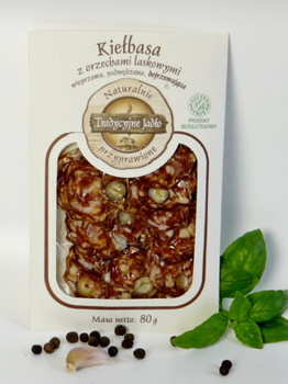 Vacuum kiełbasa z orzechami laskowymi (80 g)