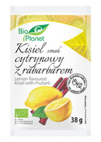 Kisiel o Smaku Cytrynowym z Rabarbarem BIO (15 szt x 38 g)
