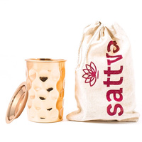 Kubek Miedziany Diamond z Pokrywką 350 ml