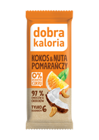 Baton Daktylowy Kokos & Nuta Pomarańczy Bez Dodatku Cukrów (10 szt x 35 g)