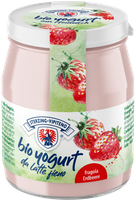 Jogurt Truskawkowy z Mleka Siennego Bezglutenowy BIO  (Słoik) - Sterzing (4 szt x 150 g)